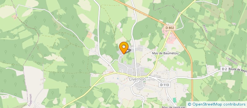 localisation de l'entreprise SAVEURS A LA CLEF  LIVERNON