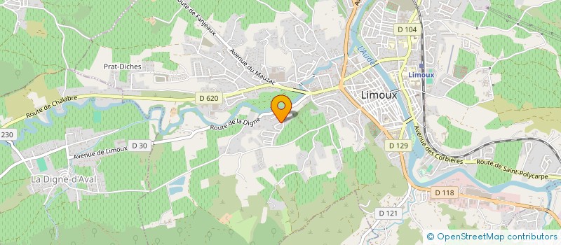 localisation de l'entreprise SAVEURS & COULEURS à LIMOUX