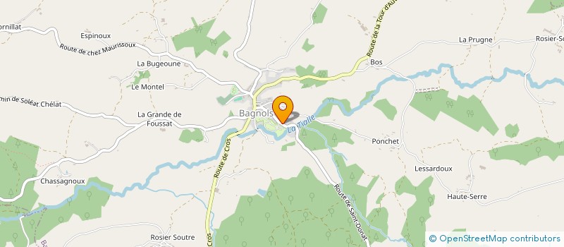 localisation de l'entreprise SAVEURS DE L'ARTENSE  BAGNOLS