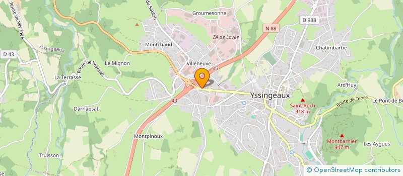 localisation de l'entreprise SAVEURS DES FERMES D'YSSI à YSSINGEAUX