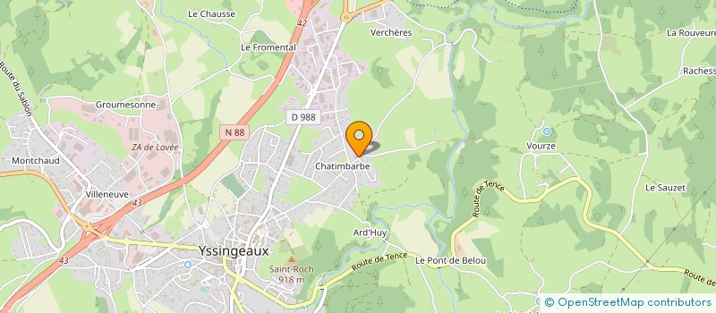 localisation de l'entreprise SAVEURS DES SUCS à YSSINGEAUX