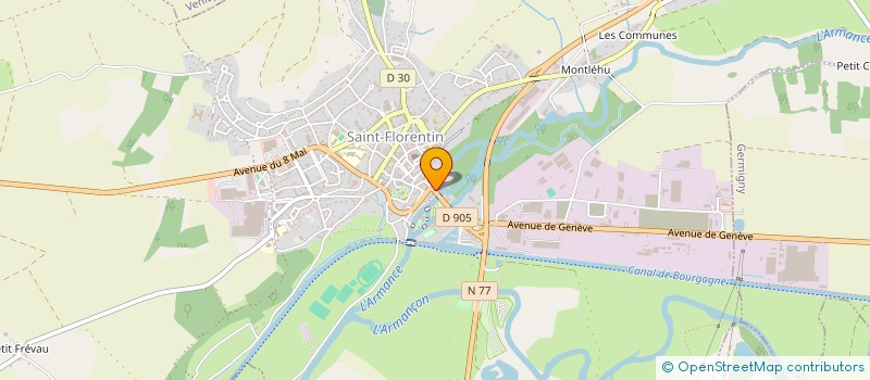 localisation de l'entreprise SAVEURS DU TERROIR D'ARMANCE ET D'AILLEURS à SAINT-FLORENTIN