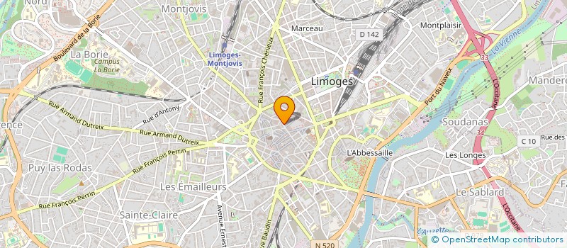localisation de l'entreprise SAVEURS ET COULEURS à LIMOGES