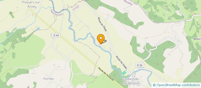 localisation de l'entreprise SAVEURS ET PLAISIRS RETROUVES à LA BASTIDE-DE-BESPLAS