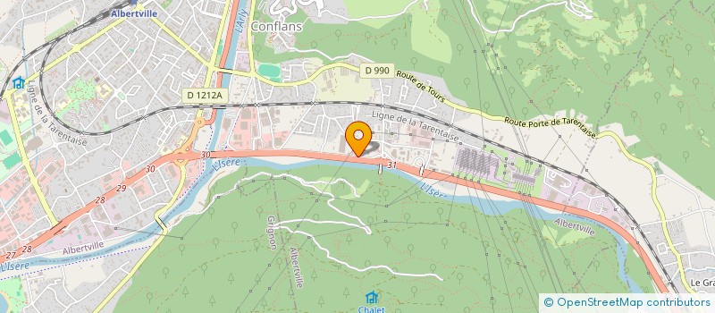 localisation de l'entreprise SAVOIE COMMUNICATION & EVENEMENTS à ALBERTVILLE