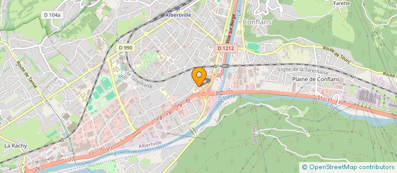 localisation de l'entreprise SAVOIE CONSTRUCTIONS  ALBERTVILLE