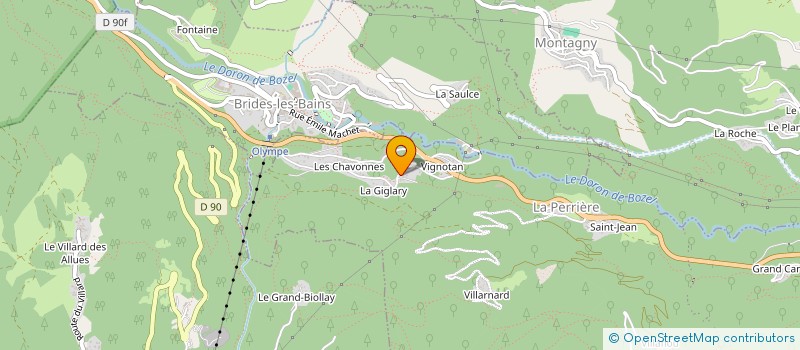 localisation de l'entreprise SAVOIE DES BATIMENTS à COURCHEVEL