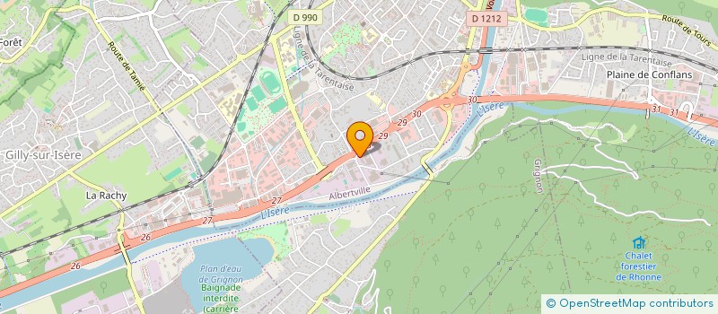 localisation de l'entreprise SAVOIE EN HERITAGE  ALBERTVILLE