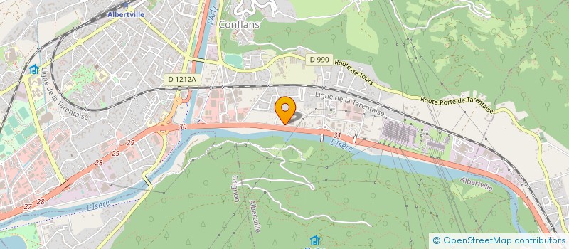 localisation de l'entreprise SAVOIE ENVIRONNEMENT à ALBERTVILLE