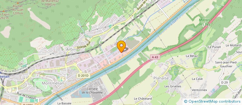 localisation de l'entreprise SAVOIE FACADES  ARBIN