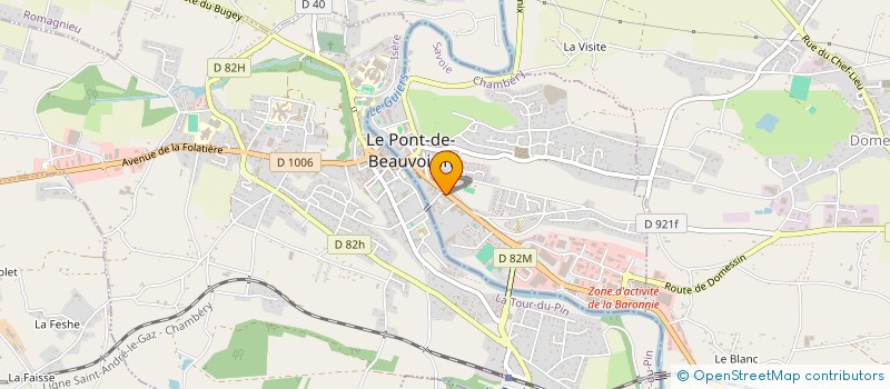 localisation de l'entreprise SAVOIE-ISERE AMBULANCES à LE PONT-DE-BEAUVOISIN