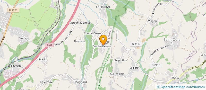 localisation de l'entreprise SAVOIE PLANCHERS à ENTRELACS