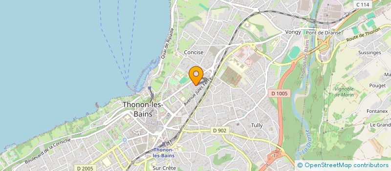 localisation de l'entreprise SAVOIE-SANIT à THONON-LES-BAINS
