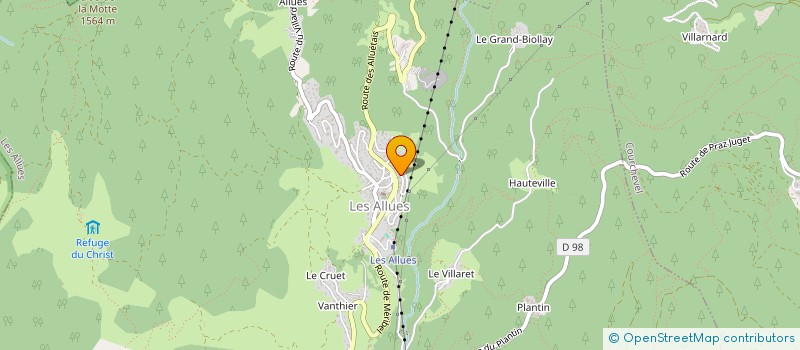 localisation de l'entreprise SAVOIE SCIAGE BETON à LES ALLUES