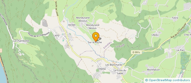 localisation de l'entreprise SAVOIE VIDANGE à ENTRELACS