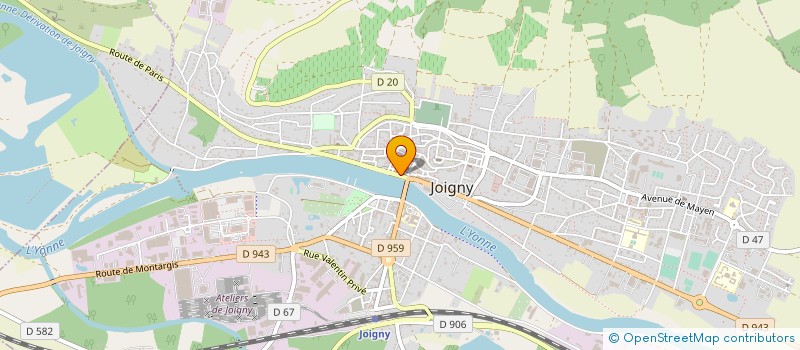 localisation de l'entreprise SAVOURET à JOIGNY