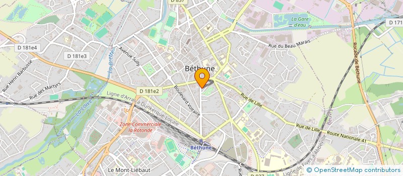 localisation de l'entreprise SAVP AUTOMOBILES à BETHUNE