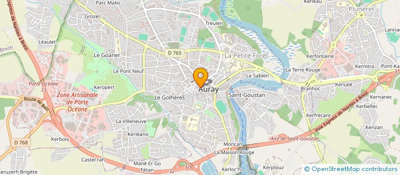 localisation de l'entreprise SAX 7 à AURAY
