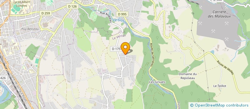 localisation de l'entreprise SAXA  LE VERNET