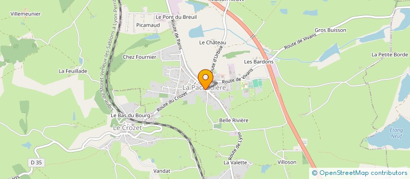 localisation de l'entreprise SAYRPIN  LA PACAUDIERE