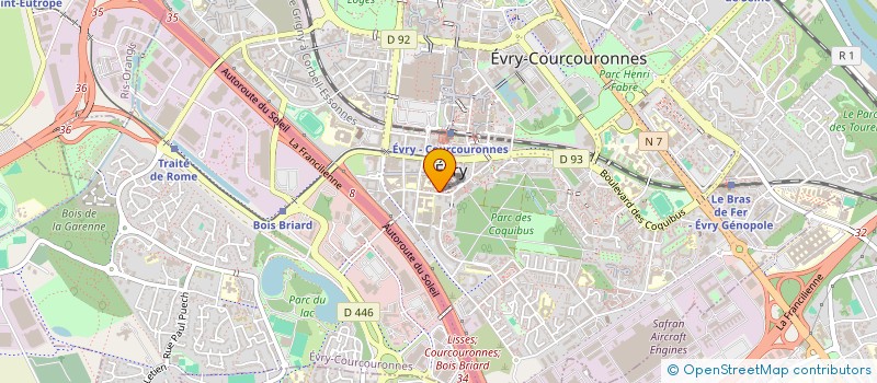 localisation de l'entreprise SAZ CONNECT à EVRY-COURCOURONNES