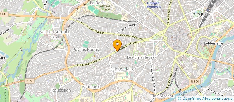 localisation de l'entreprise SAZERAT à LIMOGES