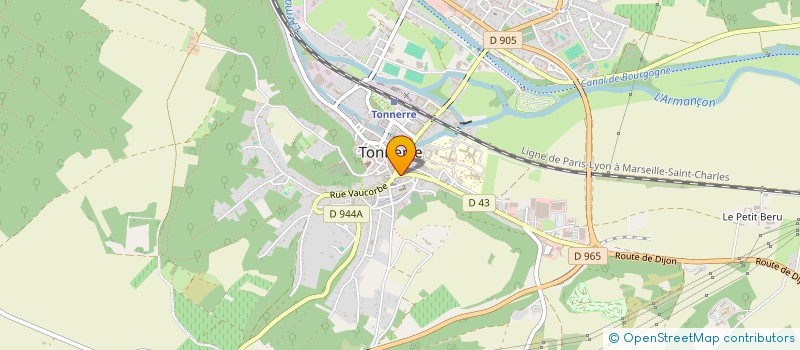 localisation de l'entreprise SB  TONNERRE
