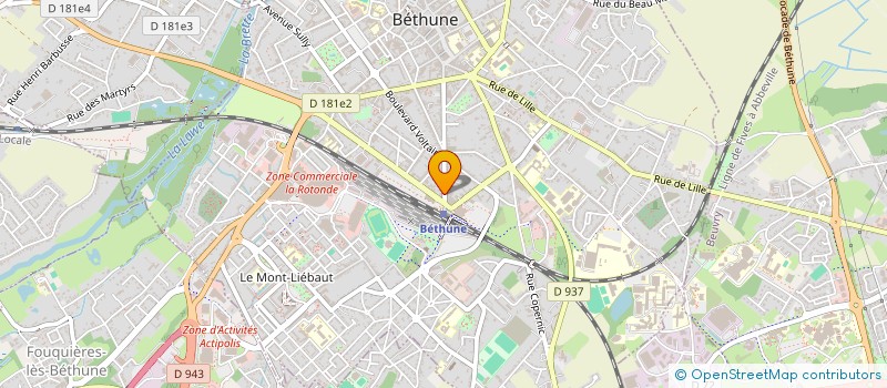 localisation de l'entreprise SB ASSURANCES à BETHUNE