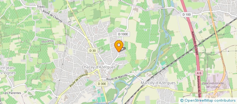 localisation de l'entreprise SB BATIMENT  CHAZAY-D'AZERGUES