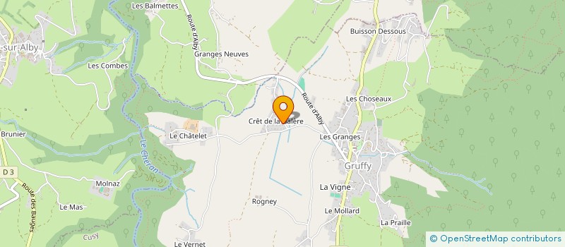 localisation de l'entreprise SB CHAVANNE  GRUFFY