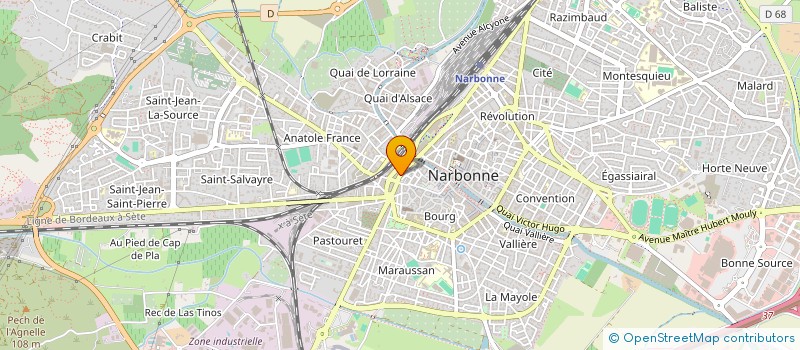 localisation de l'entreprise SB COIFFURE à NARBONNE