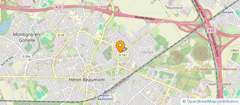 localisation de l'entreprise SB CONSTRUCTION  HENIN BEAUMONT