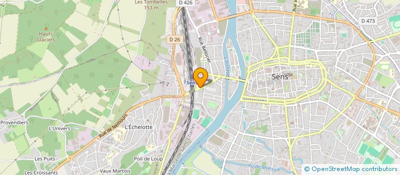 localisation de l'entreprise SB COUVERTURE à SENS