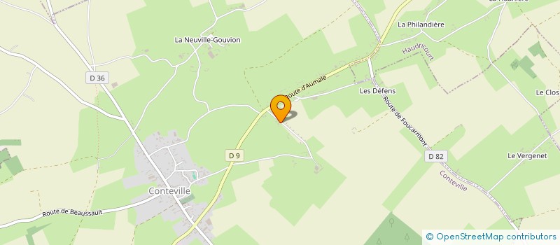 localisation de l'entreprise SB COUVERTURE  CONTEVILLE