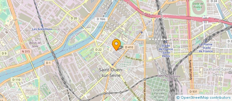 localisation de l'entreprise SB CREATIONS à SAINT-OUEN-SUR-SEINE