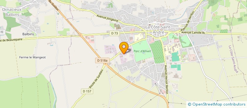 localisation de l'entreprise SB.ELEC  LA COTE-SAINT-ANDRE