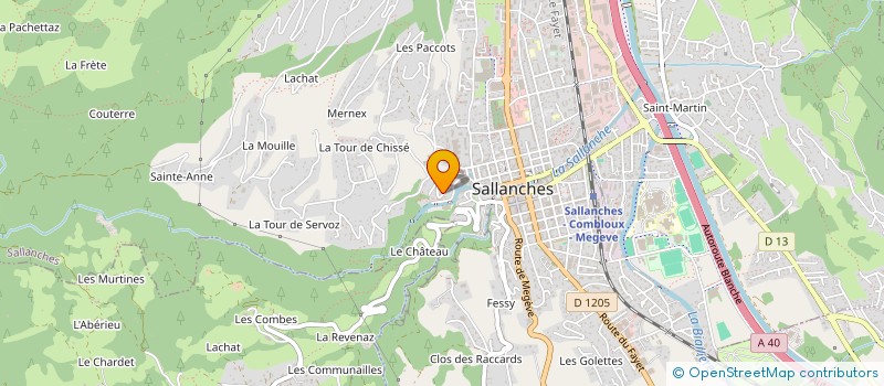 localisation de l'entreprise SB ELECTRICITE à SALLANCHES