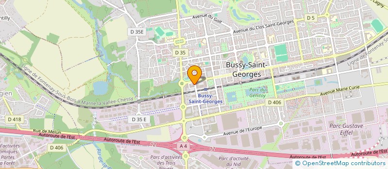 localisation de l'entreprise SB ESTHETIQUE à BUSSY-SAINT-GEORGES