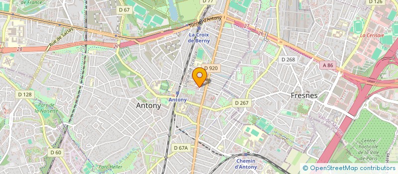 localisation de l'entreprise SB EXPERTISE COMPTABLE à ANTONY