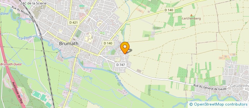 localisation de l'entreprise SB FINANCES  BRUMATH