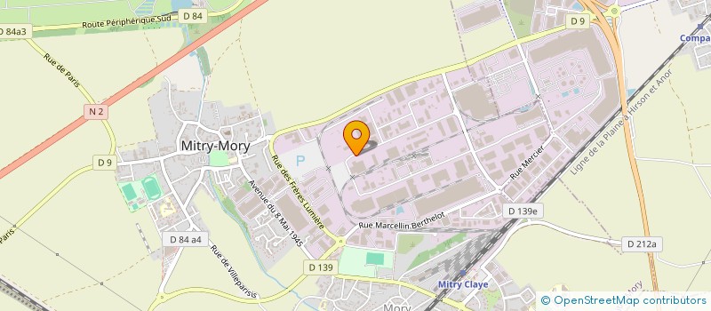 localisation de l'entreprise SB GRAPHIC  MITRY-MORY