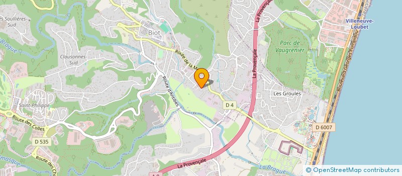 localisation de l'entreprise SB IMMOBILIER  BIOT