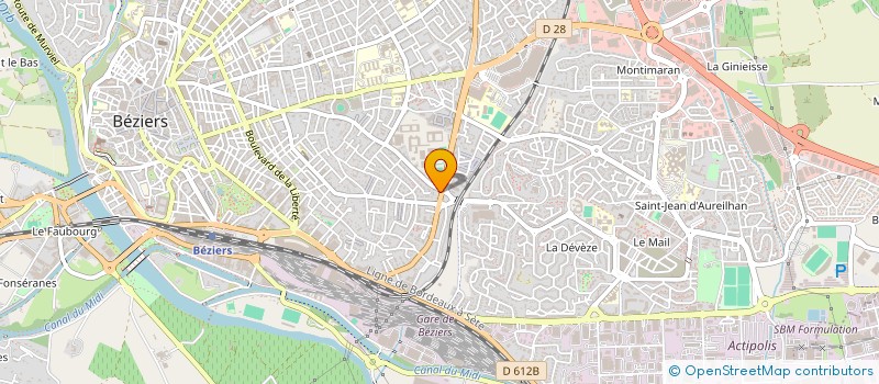 localisation de l'entreprise SB INVEST  BEZIERS