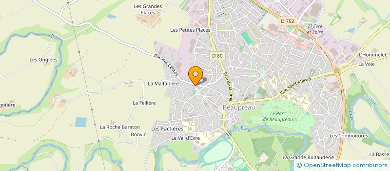 localisation de l'entreprise SB INVEST à BEAUPREAU-EN-MAUGES