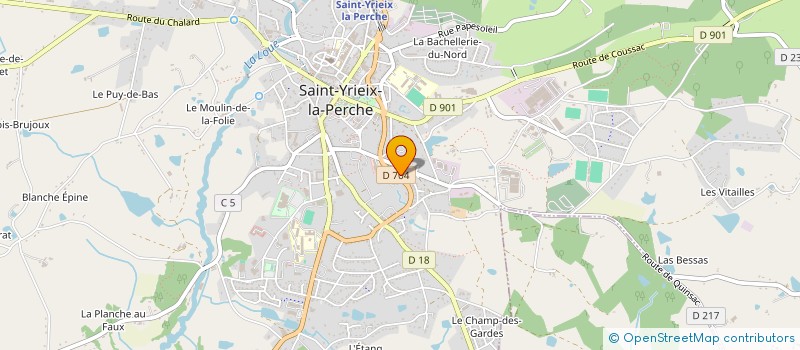 localisation de l'entreprise SB LAVAGE AUTO à SAINT-YRIEIX-LA-PERCHE
