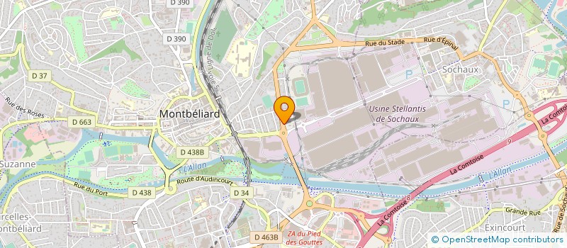 localisation de l'entreprise SB MONTBELIARD  MONTBELIARD