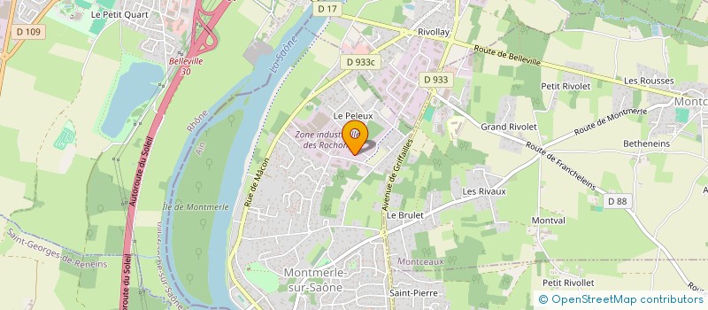 localisation de l'entreprise SB PREFA à MONTMERLE-SUR-SAONE