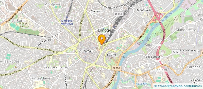 localisation de l'entreprise SB PROTECTION & PATRIMOINE à LIMOGES