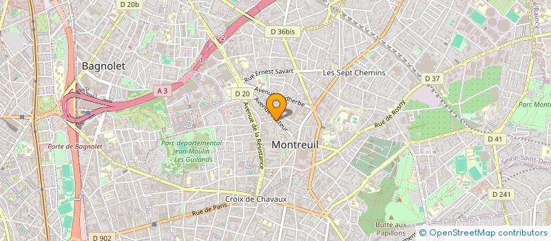 localisation de l'entreprise SB SERV à MONTREUIL