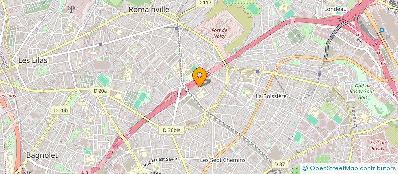 localisation de l'entreprise SB SERVICES à ROMAINVILLE
